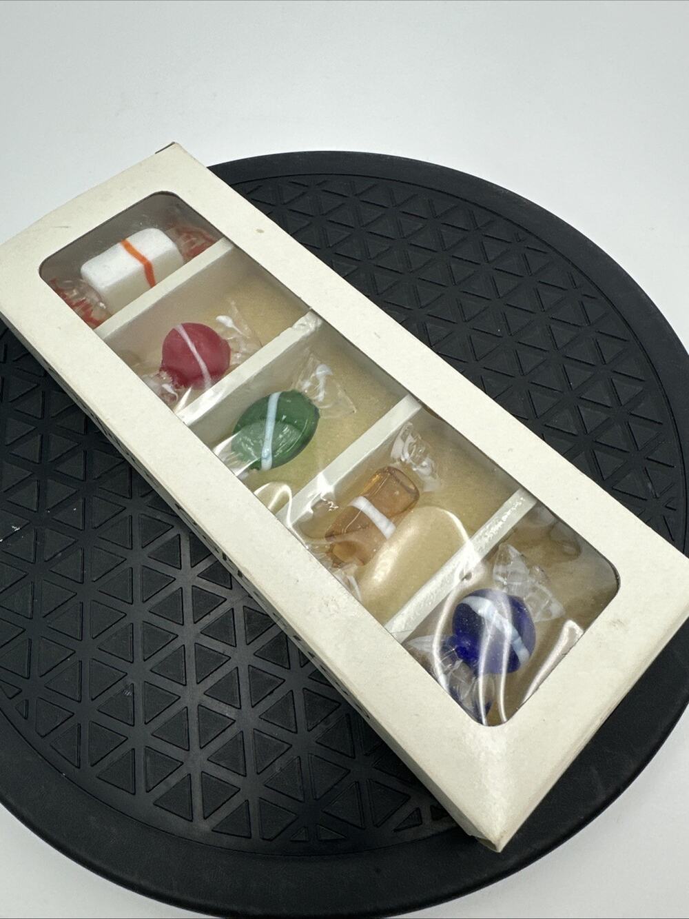 Vintage “Empire Collection” Set Of 5 Glass Decorative Candies NEW